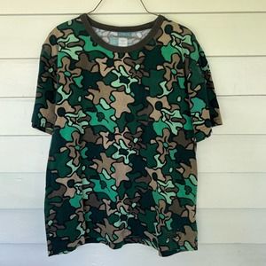 Y2K Adidas Safety Urban Green Camo Tee